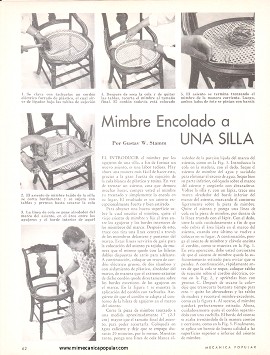 Mimbre Encolado a Una Silla - Diciembre 1962
