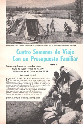 Cuatro Semanas de Viaje Con un Presupuesto Familiar - Parte II - Agosto 1958