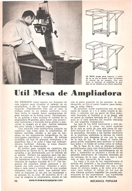 Fotografía: Útil Mesa de Ampliadora - Enero 1961