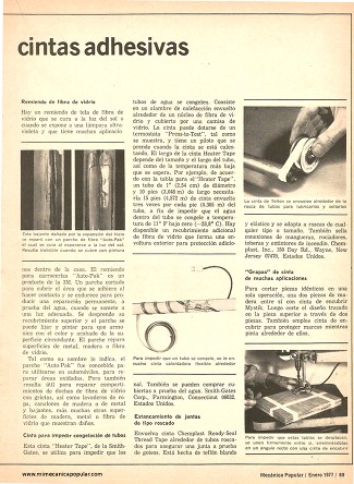 C&oacute;mo usar las nuevas cintas adhesivas - Enero 1977