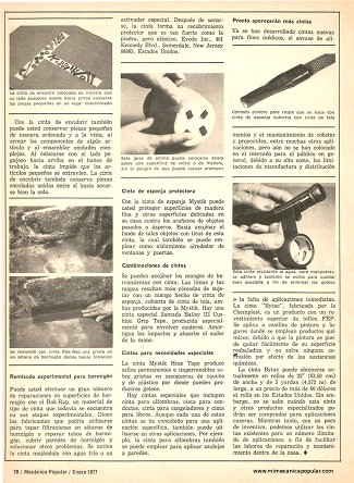 C&oacute;mo usar las nuevas cintas adhesivas - Enero 1977