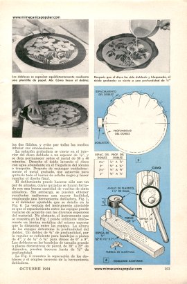Atractivos Objetos de Metal Grabado - Octubre 1954