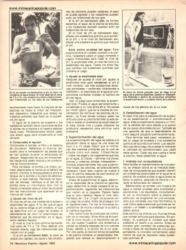 C&oacute;mo mantener su piscina - Agosto 1980