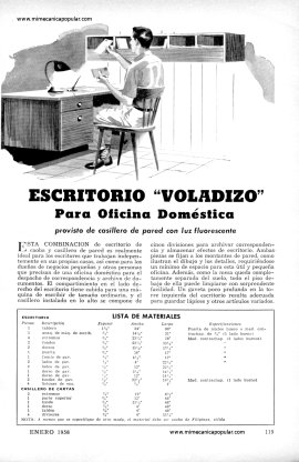 Escritorio Voladizo Para Oficina Doméstica - Enero 1958