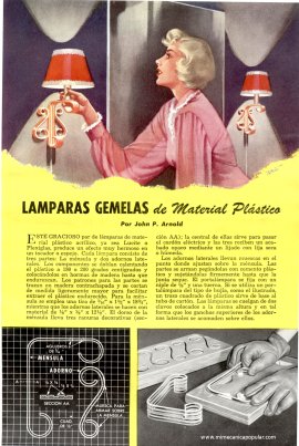 L&aacute;mparas Gemelas de Material Pl&aacute;stico - Enero 1950
