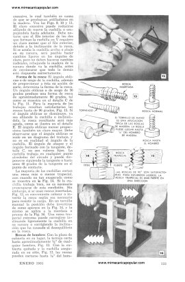 Cómo Usar Machuelos y Terrajas para Madera - Enero 1951