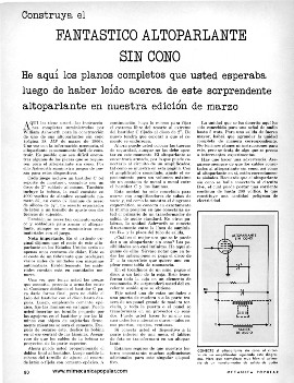 Construya el fantástico altoparlante sin cono - Septiembre 1966