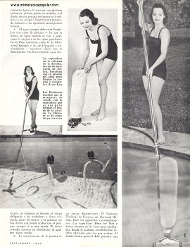 Cómo Conservar Limpia una Piscina - Septiembre 1962