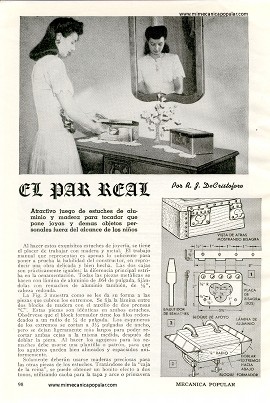 Construya un par de Estuches de Joyer&iacute;a - Noviembre 1947