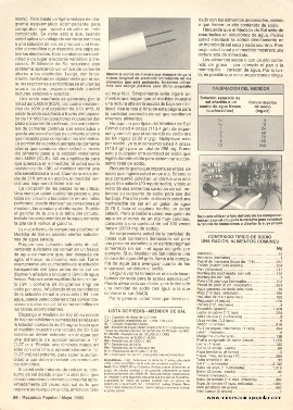 Construya un medidor de sal - Mayo 1983