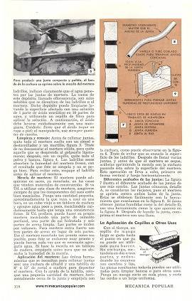 Relleno de Juntas en Muros de Mampostería - Junio 1951