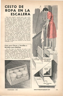 Cesto de Ropa en la Escalera - Febrero 1960