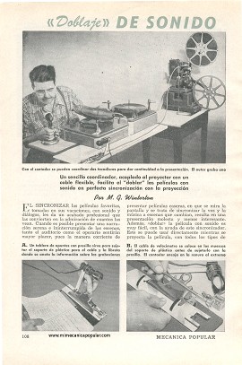 Doblaje de sonido en películas caseras - Febrero 1952