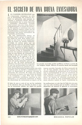 El Secreto de una Buena Enyesadura - Junio 1954