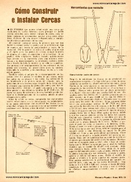 Cómo Construir e Instalar Cercas - Enero 1975