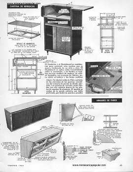 5 Proyectos con Tabla de Fibra Decorativa - Febrero 1964