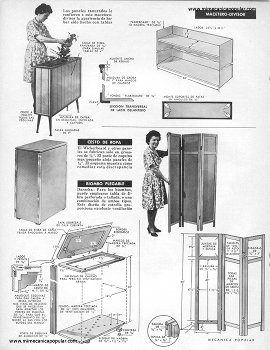 5 Proyectos con Tabla de Fibra Decorativa - Febrero 1964