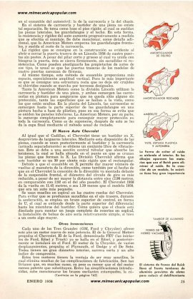 Evaluación de los nuevos modelos 1958 - Enero 1958