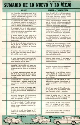 Evaluación de los nuevos modelos 1958 - Enero 1958