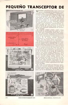 Peque&ntilde;o Transceptor de Radio de Dos Metros - Abril 1955