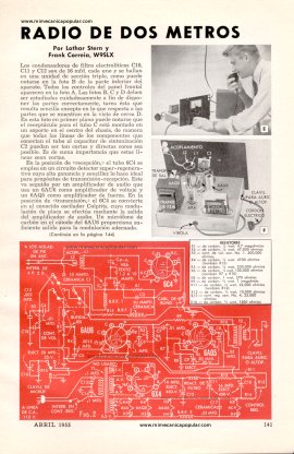 Peque&ntilde;o Transceptor de Radio de Dos Metros - Abril 1955