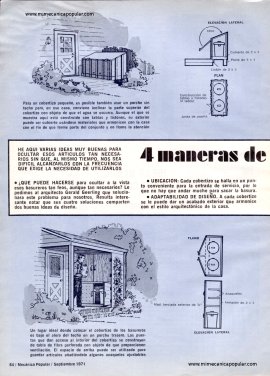 4 maneras de ocultar basureros - Septiembre 1971