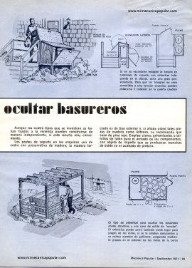 4 maneras de ocultar basureros - Septiembre 1971