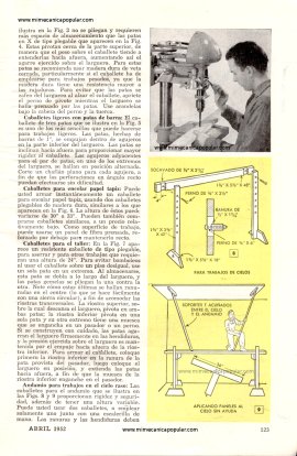 Caballetes y Andamios Fáciles de Almacenar - Abril 1952