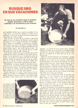 Busque oro en sus vacaciones - Octubre 1974