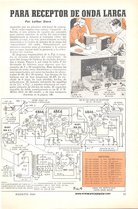 Convertidor de onda corta para receptor de onda larga - Agosto 1954
