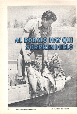 Para el pescador: Al róbalo hay que sorprenderlo - Junio 1960