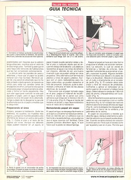 Removiendo papel tapiz - Diciembre 1990