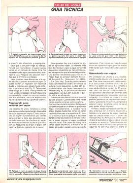 Removiendo papel tapiz - Diciembre 1990