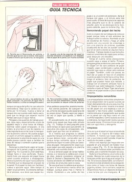 Removiendo papel tapiz - Diciembre 1990