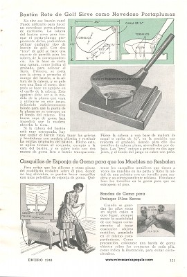 Bast&oacute;n roto de golf sirve como novedoso portaplumas - Enero 1948