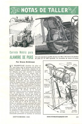 Carrete Motriz para Alambre de Púas - Septiembre 1950