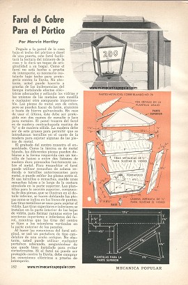 Farol de Cobre Para el Pórtico - Marzo 1952