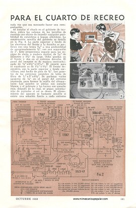 Receptor de cinco bulbos para el cuarto de recreo - Octubre 1950