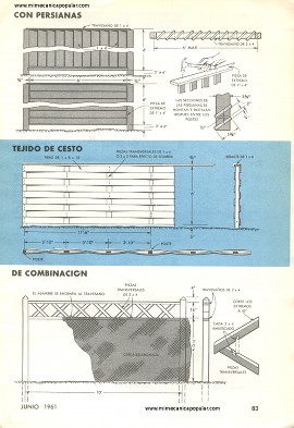 Seis atractivas cercas - Junio 1961