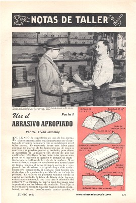 Use el Abrasivo Apropiado - Parte I - Junio 1950