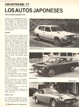 Los Autos Japoneses del 77 - Diciembre 1976