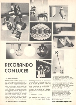 Decorando con luces - Diciembre 1976
