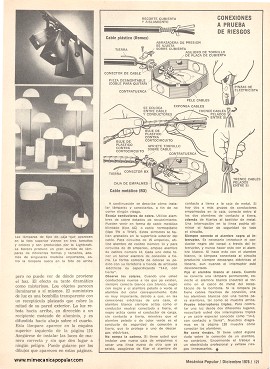 Decorando con luces - Diciembre 1976