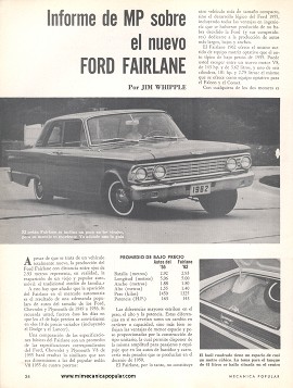 Informe de MP sobre el Ford Fairlane - Febrero 1962