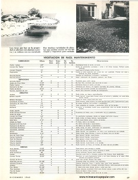Jardines que requieren poco cuidado - Diciembre 1962