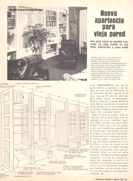 Nueva apariencia para vieja pared - Agosto 1974