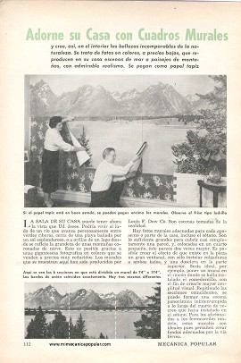 Adorne su Casa con Cuadros Murales - Septiembre 1958