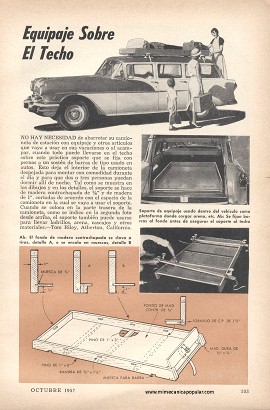 Equipaje sobre el techo del auto - Octubre 1957
