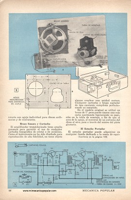 Fonógrafo Portátil Accionado a Batería - Octubre 1957