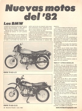 La nuevas motos de Junio 1982